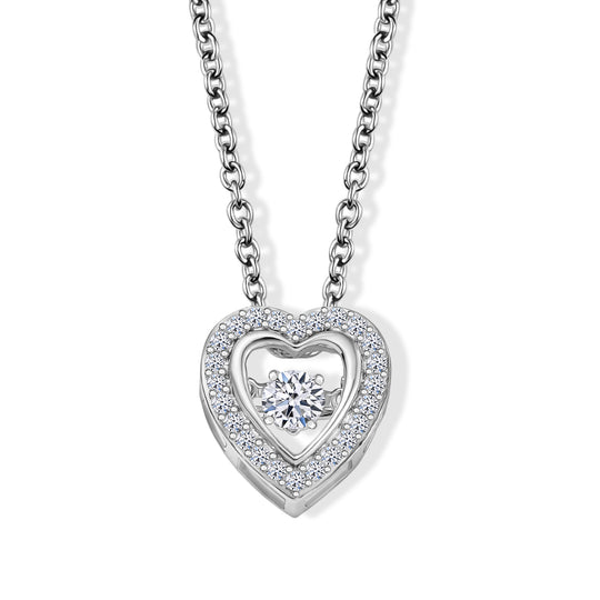 LUXURIANT SI-GH Labor Diamant Anhänger mit 45cm Kette, 925 Silber rhodiniert - 0,25 ct.