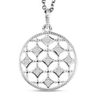 Zirkonia Anhänger mit Kette, 925 Silber und Edelstahl Kette
