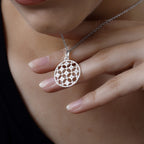 Zirkonia Anhänger mit Kette, 925 Silber und Edelstahl Kette