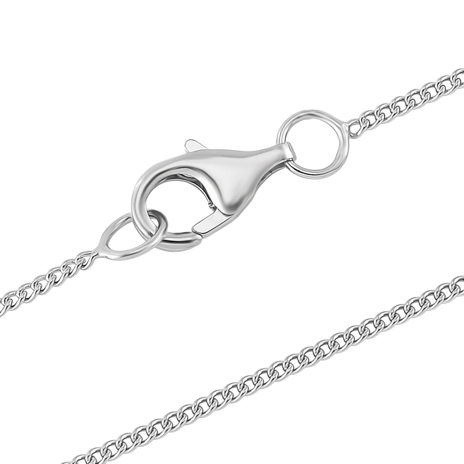 AAA Weiße Süßwasser Barockperle Anhänger mit Kette, ca. 50 cm, 925 Silber rhodiniert
