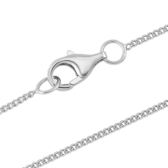 AAA Weiße Süßwasser Barockperle Anhänger mit Kette, ca. 50 cm, 925 Silber rhodiniert