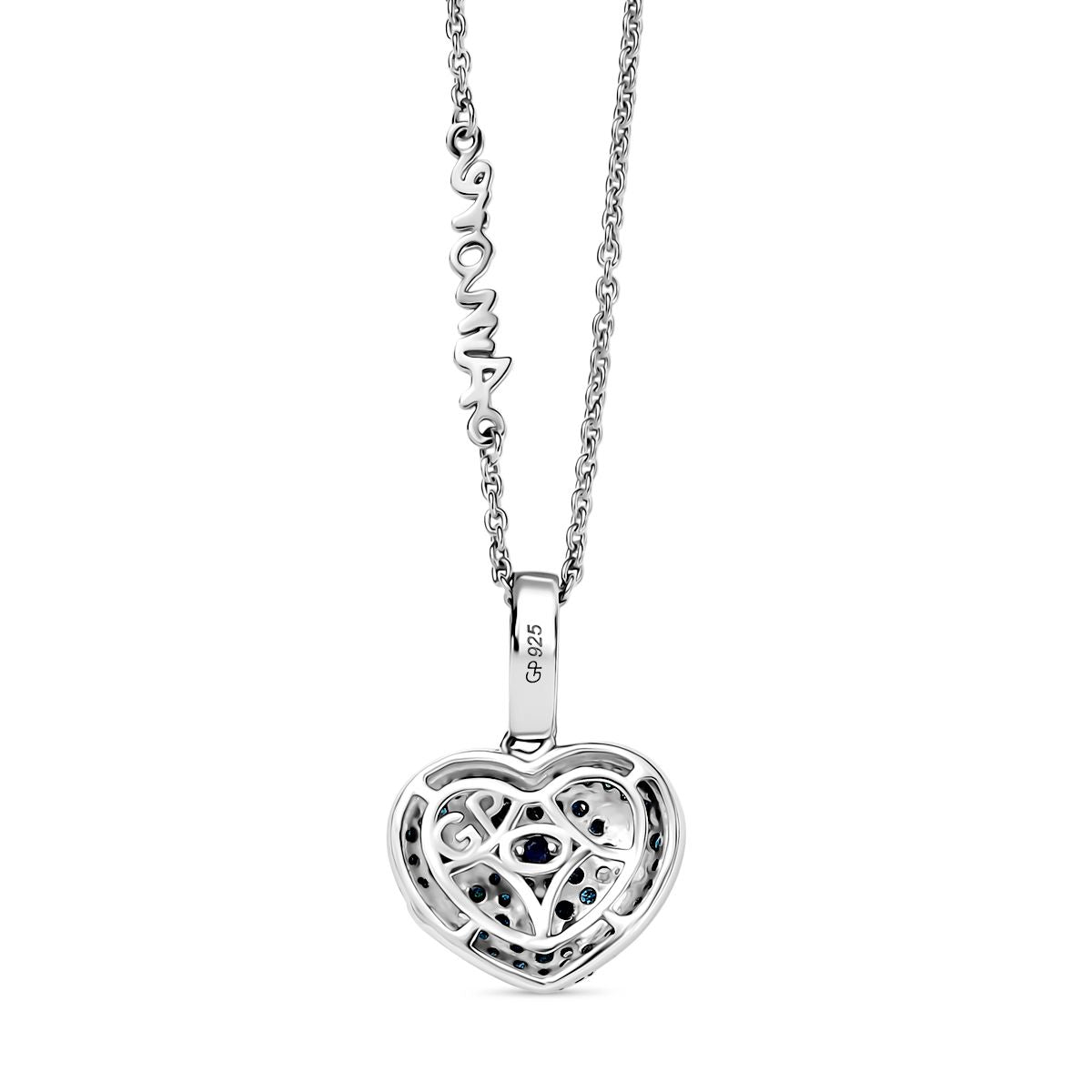 GP Celestial Dream Kollektion- Blauer Diamant, Kanchanaburi Blauer Saphir Schmuckset 925 Silber rhodiniert ca. 1.04 ct
