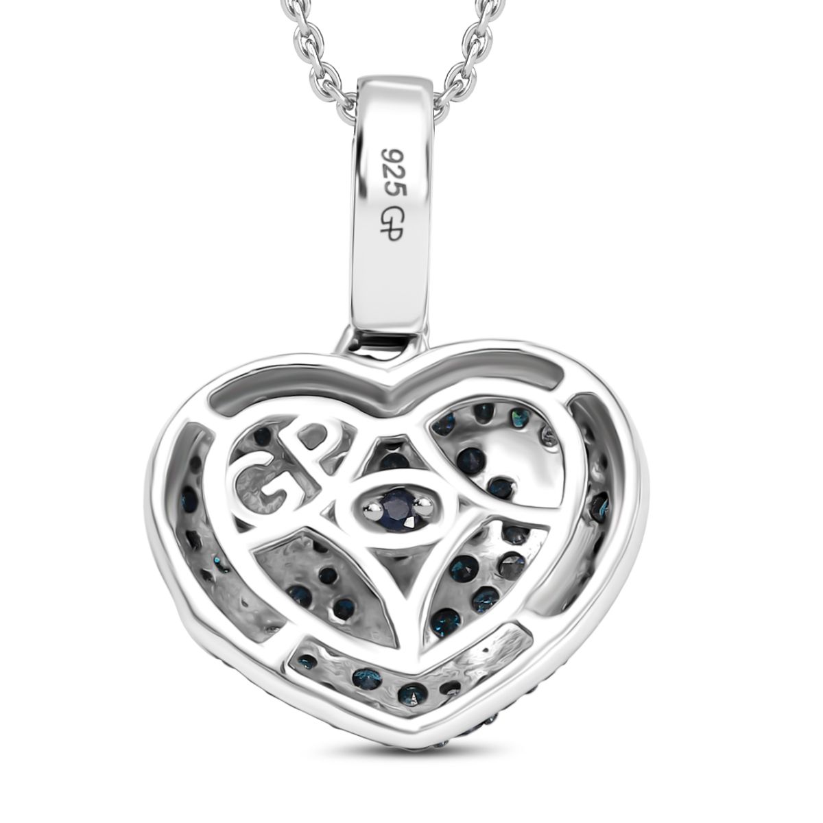 GP Celestial Dream Kollektion- Blauer Diamant, Kanchanaburi Blauer Saphir Schmuckset 925 Silber rhodiniert ca. 1.04 ct