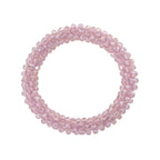 2er Set - Rosa Kristall Halskette und Armband, flexibel