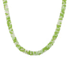 2er Set - Weißer Kristall Halskette und Armband, Grün
