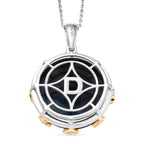 AAA Labradorit, Weißer Zirkon Schmuckset 925 Silber rhodiniert, 925 Silber Rhodiniert und 750 Gelbgold Vermeil ca. 24.36 ct