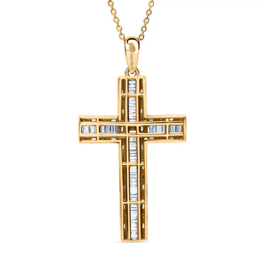 LUXURIANT DIAMOND - Lab Grown Diamant SI-GH Schmuckset 925 Silber 750 Gelbgold Vermeil ca. 1,00 ct.