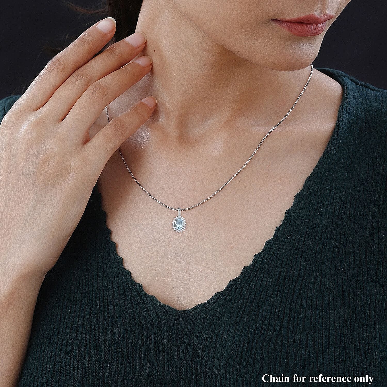 AAA Santamaria Aquamarin, Weißer Diamant Schmuckset, AGI zertifiziert und geprüft, 750 Weißgold ca. 1.40 ct