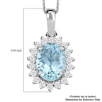 AAA Santamaria Aquamarin, Weißer Diamant Schmuckset, AGI zertifiziert und geprüft, 750 Weißgold ca. 1.40 ct