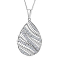 LUXURIANT SI-GH Labor Diamant Anhänger mit 50cm Kette, 925 Silber rhodiniert - 1 ct.