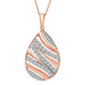 LUXURIANT DIAMOND - Lab Grown Diamant SI-GH Anhänger mit Kette ca. 50 cm, 925 Silber 750 Roségold Vermeil ca. 1.00 ct