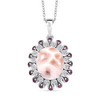 Djoy AA Natrolith, Weißer Zirkon Schmuckset 925 Silber rhodiniert ca. 6.26 ct
