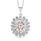 Djoy AA Natrolith, Weißer Zirkon Schmuckset 925 Silber rhodiniert ca. 6.26 ct