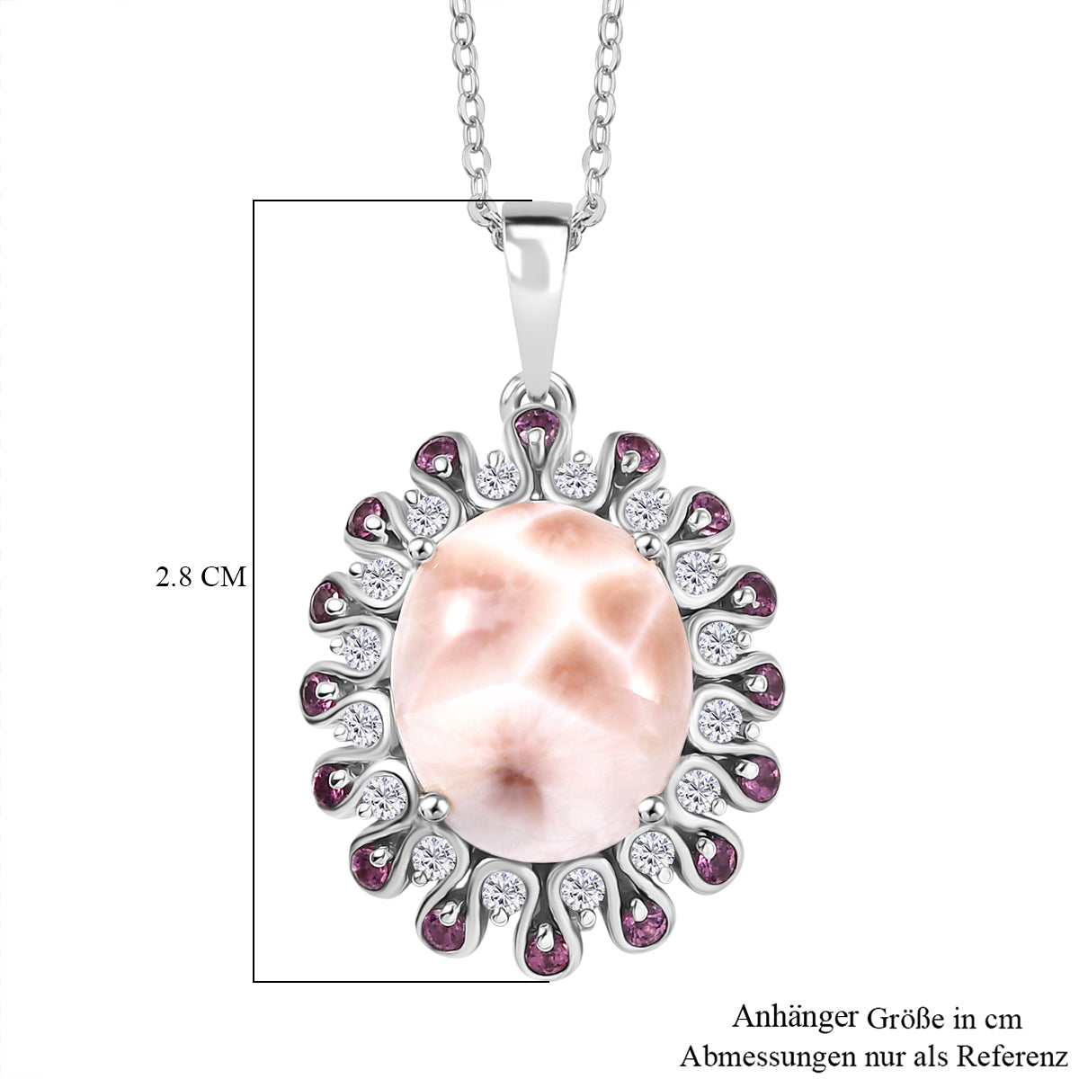Djoy AA Natrolith, Weißer Zirkon Schmuckset 925 Silber rhodiniert ca. 6.26 ct