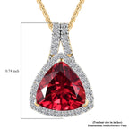 AAA Lab Grown Padparadscha-Saphir, Lab Grown Diamant Schmuckset ca. 45 cm 417 Gold, 417 Gold Gelbes Gold ca. 3.87 ct