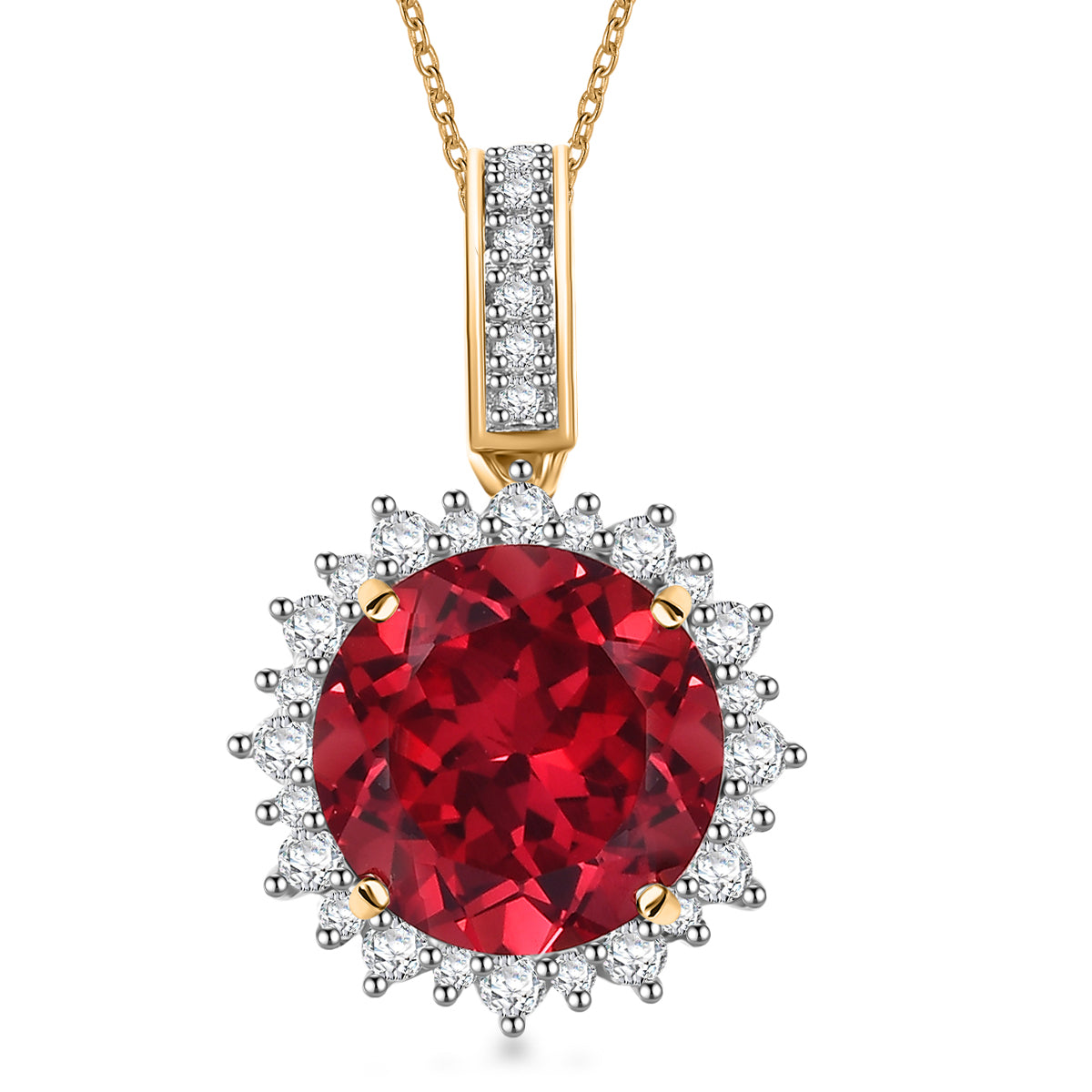 AAA Lab Grown Padparadscha Saphir, Lab Grown Diamant Schmuckset 417 Gold, 417 Gold Gelbes Gold ca. 4.27 ct