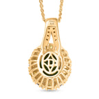 D'Joy Natürlicher Chromdiopsid, Gelber Saphir Schmuckset ca. 50 cm 925 Silber 750 Gelbgold Vermeil ca. 2.58 ct
