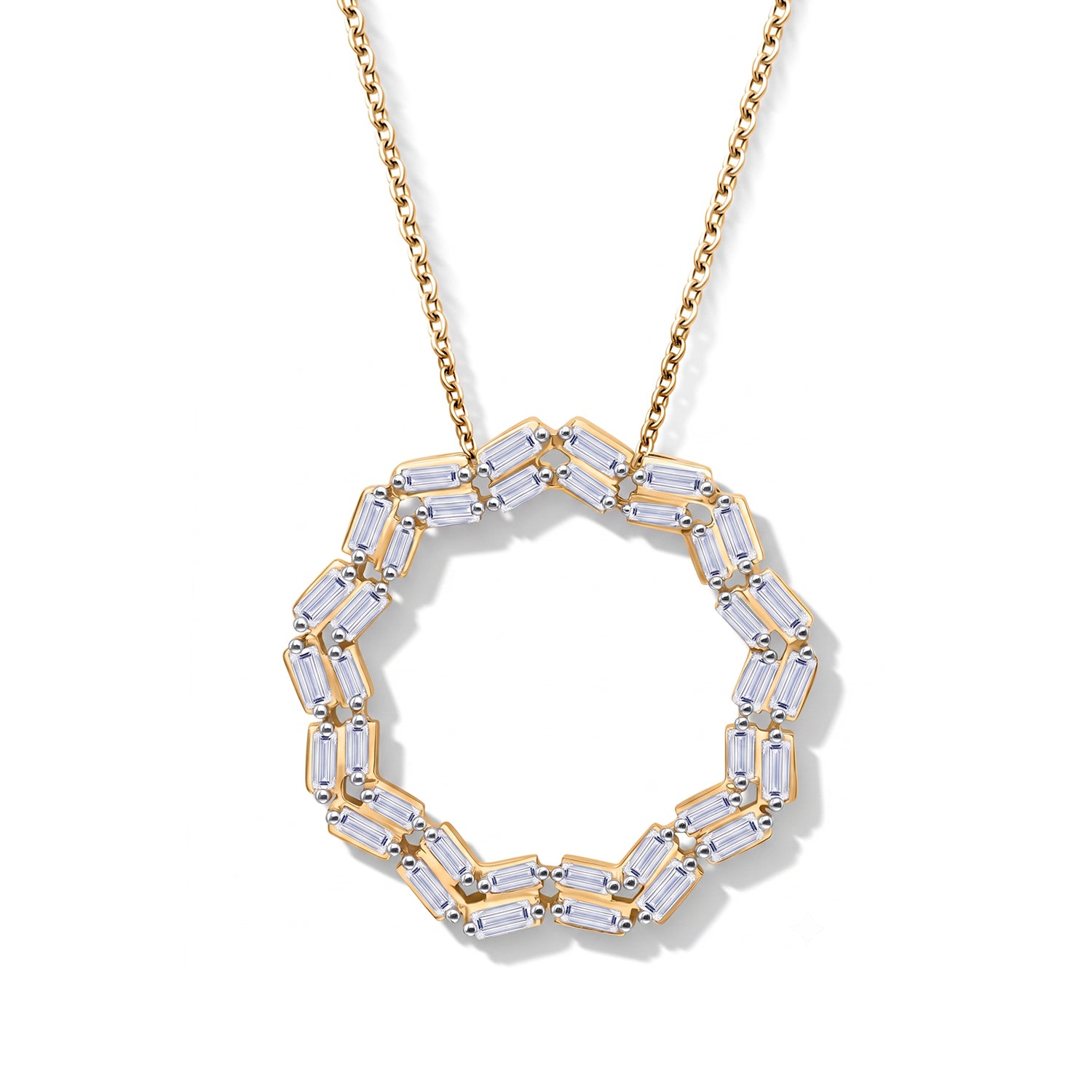 LUXURIANT DIAMOND -Lab Grown Diamant Anhänger mit Kette ca. 50 cm, 925 Silber 750 Gelbgold Vermeil ca. 1.00 ct