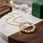 LUXURIANT DIAMOND -Lab Grown Diamant Anhänger mit Kette ca. 50 cm, 925 Silber 750 Gelbgold Vermeil ca. 1.00 ct