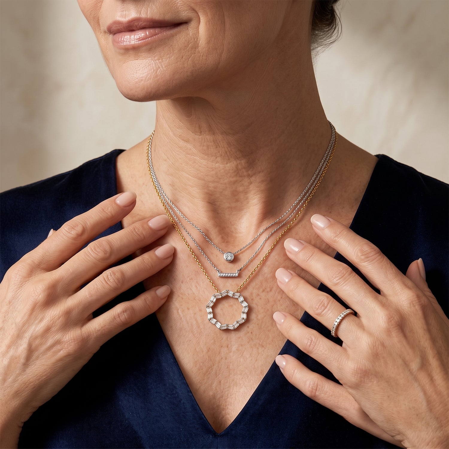 LUXURIANT DIAMOND -Lab Grown Diamant Anhänger mit Kette ca. 50 cm, 925 Silber 750 Gelbgold Vermeil ca. 1.00 ct
