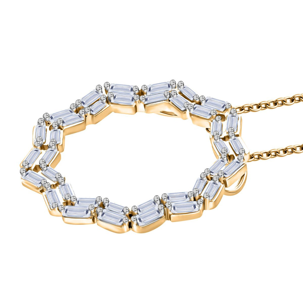 LUXURIANT DIAMOND -Lab Grown Diamant Anhänger mit Kette ca. 50 cm, 925 Silber 750 Gelbgold Vermeil ca. 1.00 ct