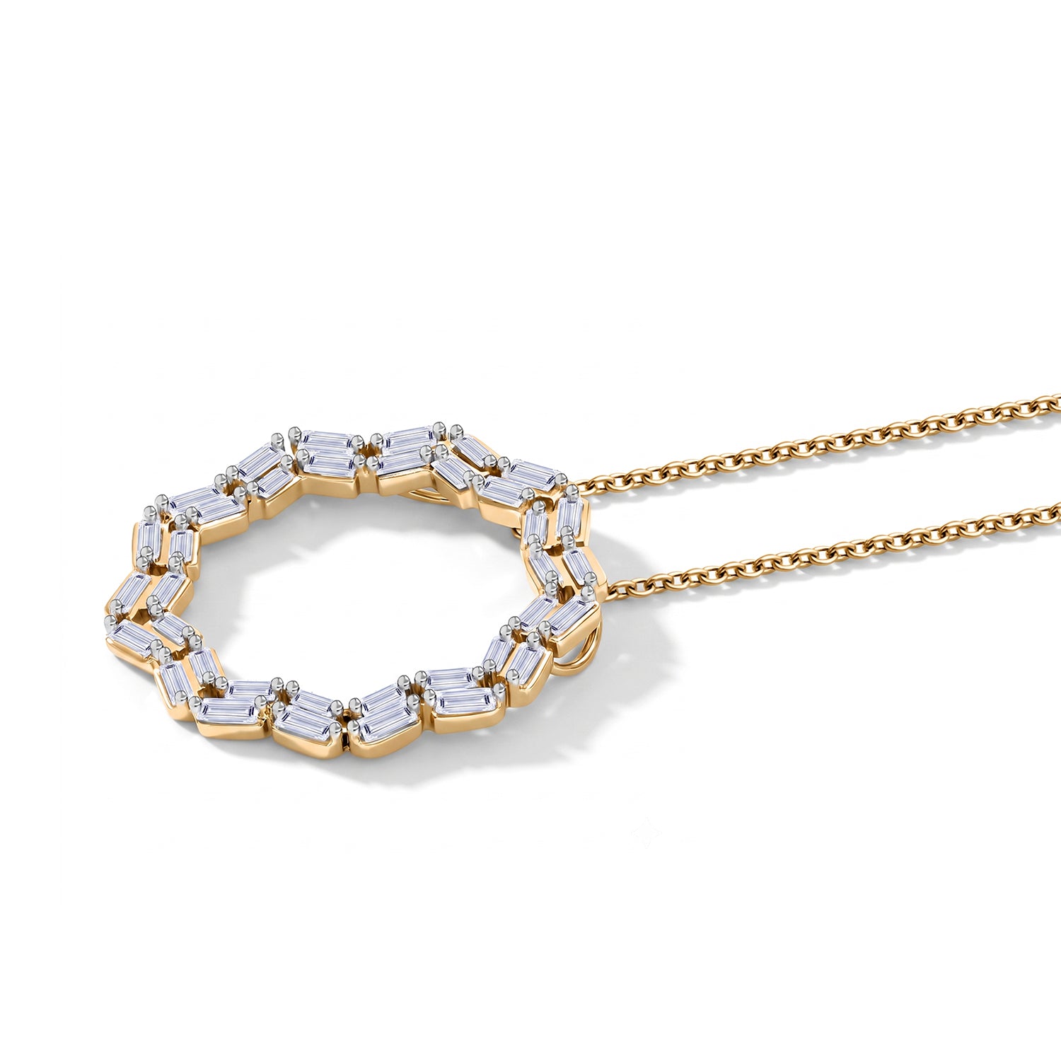 LUXURIANT DIAMOND -Lab Grown Diamant Anhänger mit Kette ca. 50 cm, 925 Silber 750 Gelbgold Vermeil ca. 1.00 ct