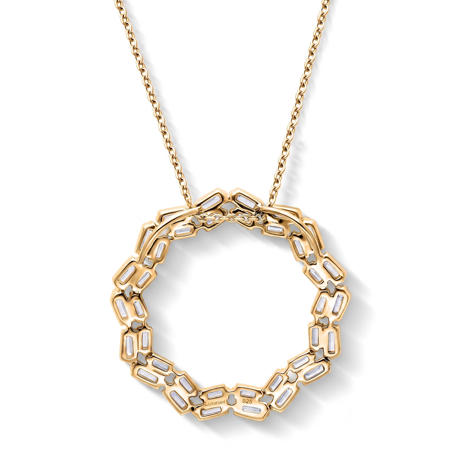 LUXURIANT DIAMOND -Lab Grown Diamant Anhänger mit Kette ca. 50 cm, 925 Silber 750 Gelbgold Vermeil ca. 1.00 ct