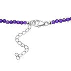 D'joy Afrikanischer Amethyst Anhänger mit Kette ca. 45 cm + 5 cm Extender, 925 Silber rhodiniert ca. 40.92 ct