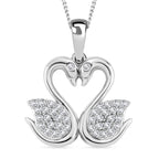 Moissanit Anhänger mit Kette ca. 45 cm, 925 Silber rhodiniert ca. 0.37 ct
