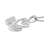 Moissanit Anhänger mit Kette ca. 45 cm, 925 Silber rhodiniert ca. 0.37 ct