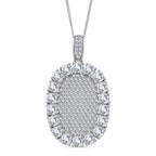Moissanit Anhänger mit Kette ca. 45 cm, 925 Silber rhodiniert ca. 5.99 ct