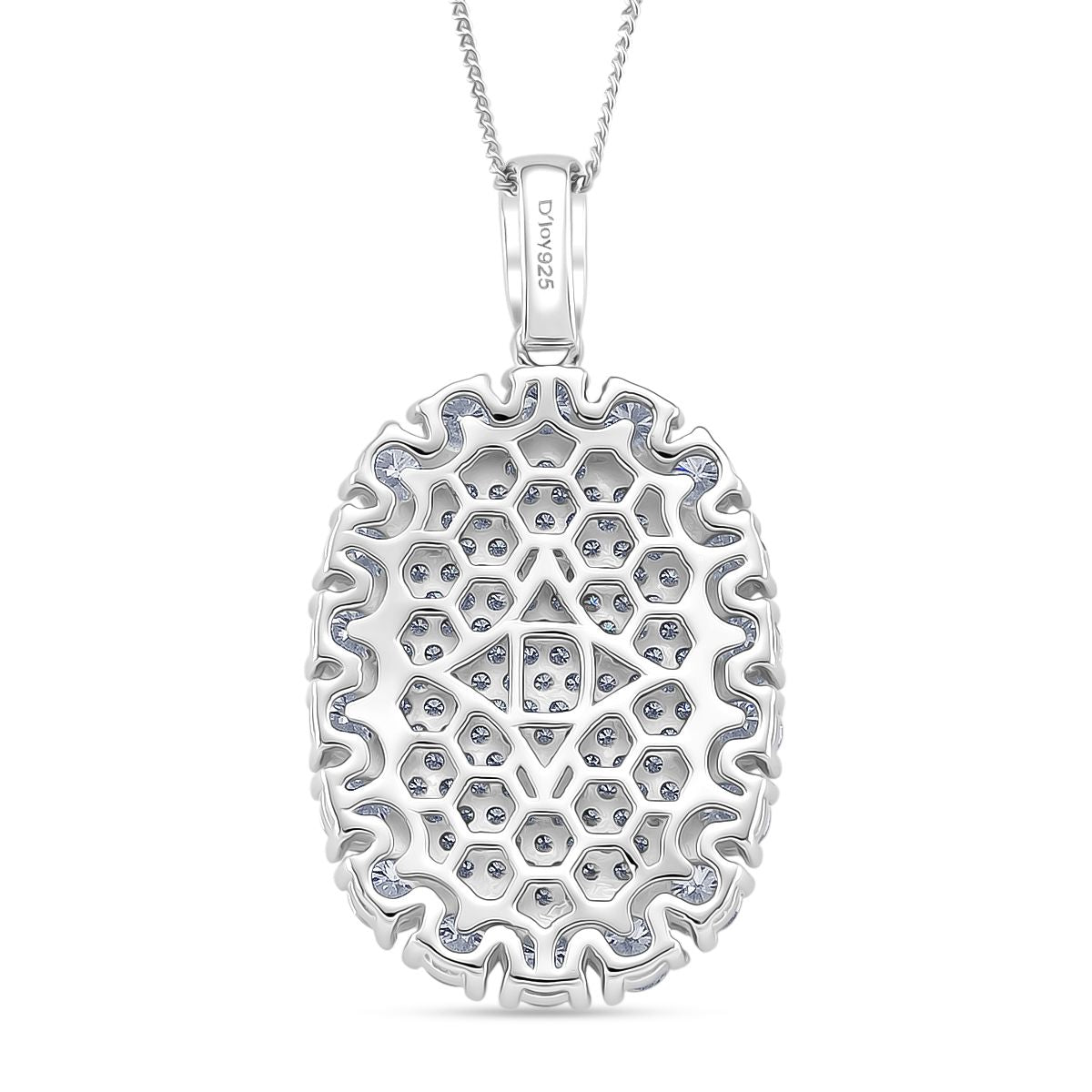 Moissanit Anhänger mit Kette ca. 45 cm, 925 Silber rhodiniert ca. 5.99 ct
