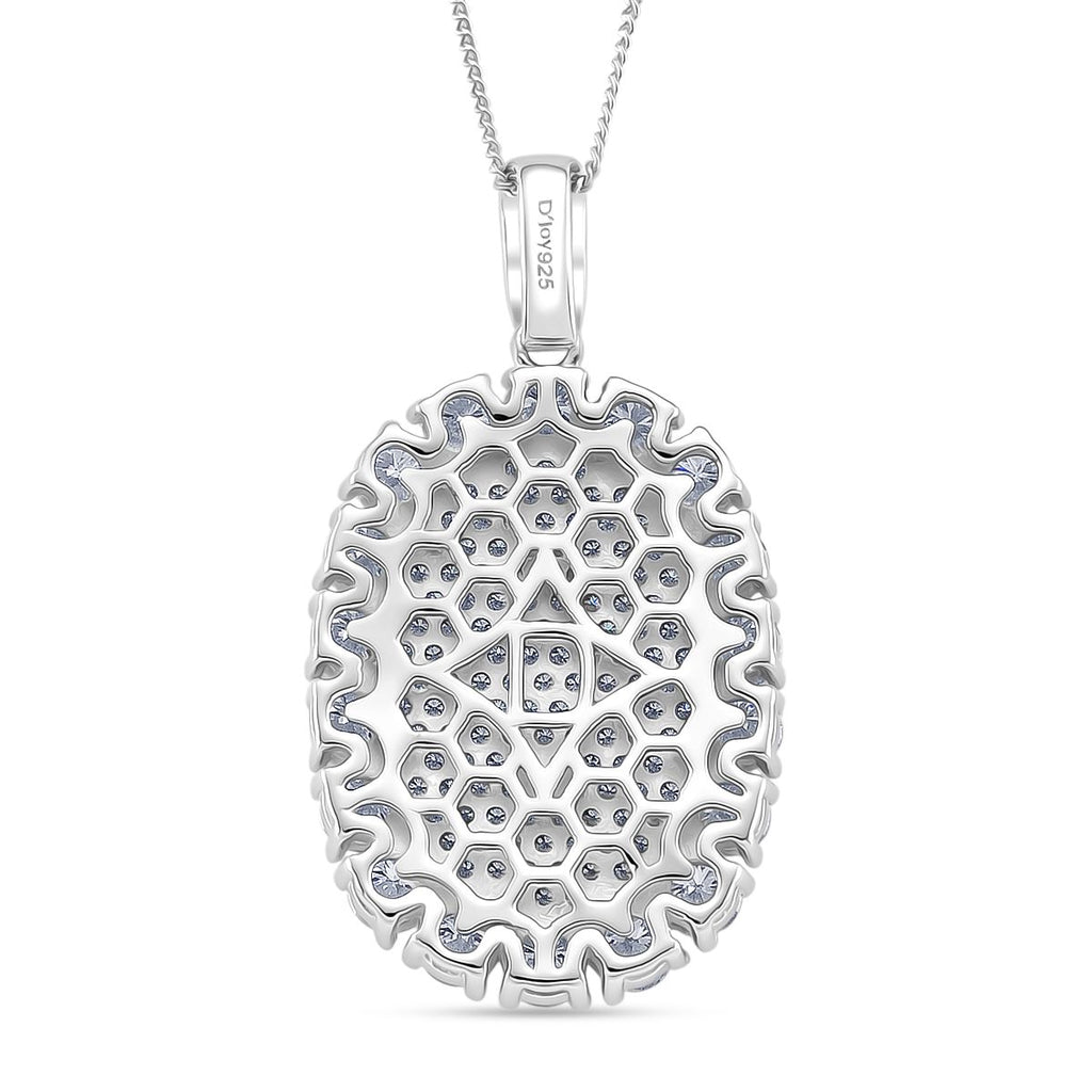 Moissanit Anhänger mit Kette ca. 45 cm, 925 Silber rhodiniert ca. 5.99 ct
