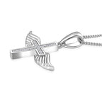 Moissanit Anhänger mit Kette ca. 45 cm, 925 Silber rhodiniert