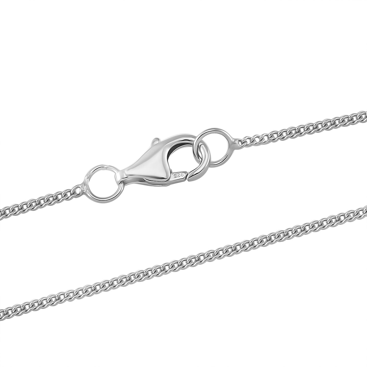 Moissanit Anhänger mit Kette ca. 45 cm, 925 Silber rhodiniert