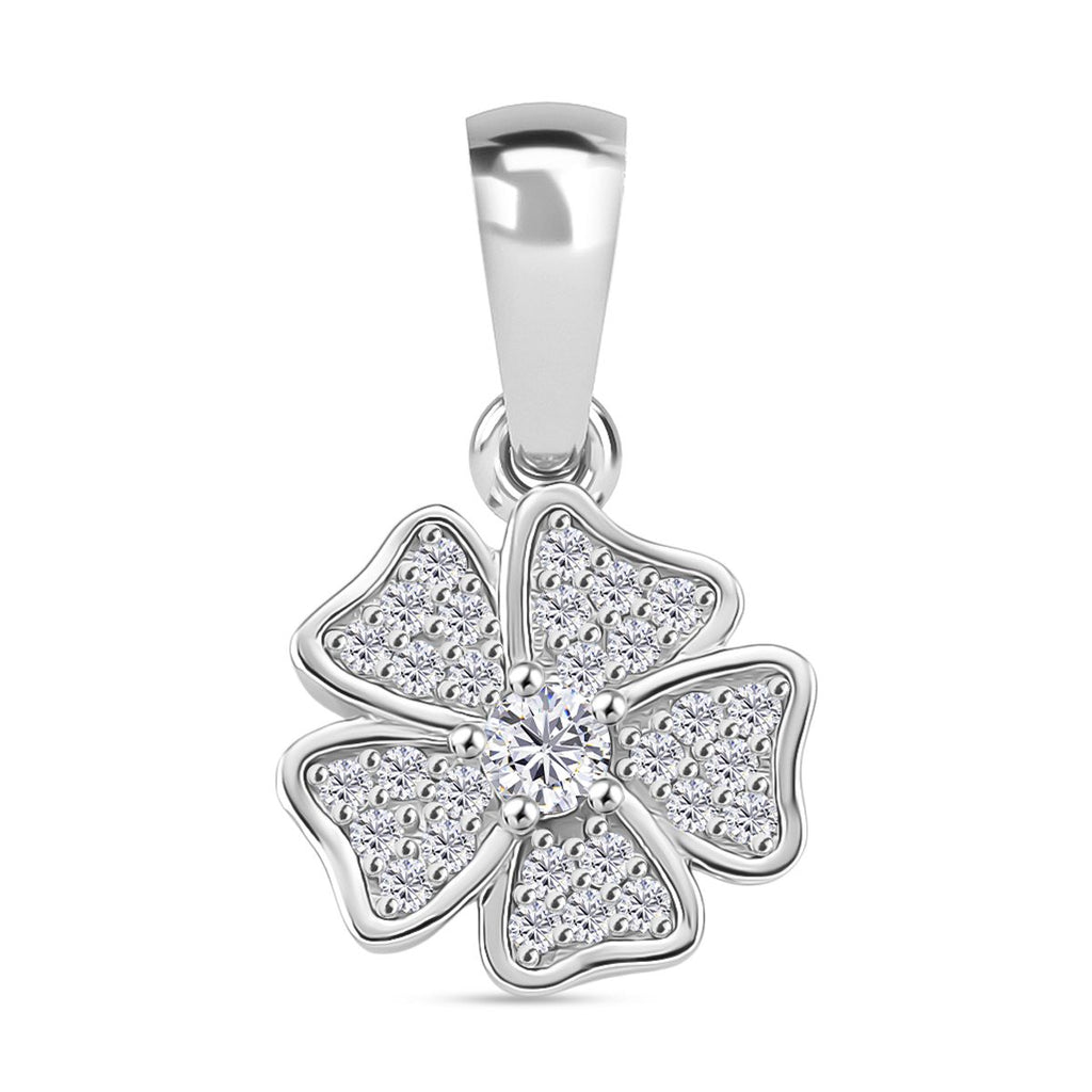 2er Set - Moissanit Anhänger und Ohrringe, 925 Silber rhodiniert ca. 0.58 ct