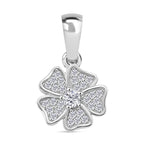 2er Set - Moissanit Anhänger und Ohrringe, 925 Silber rhodiniert ca. 0.58 ct