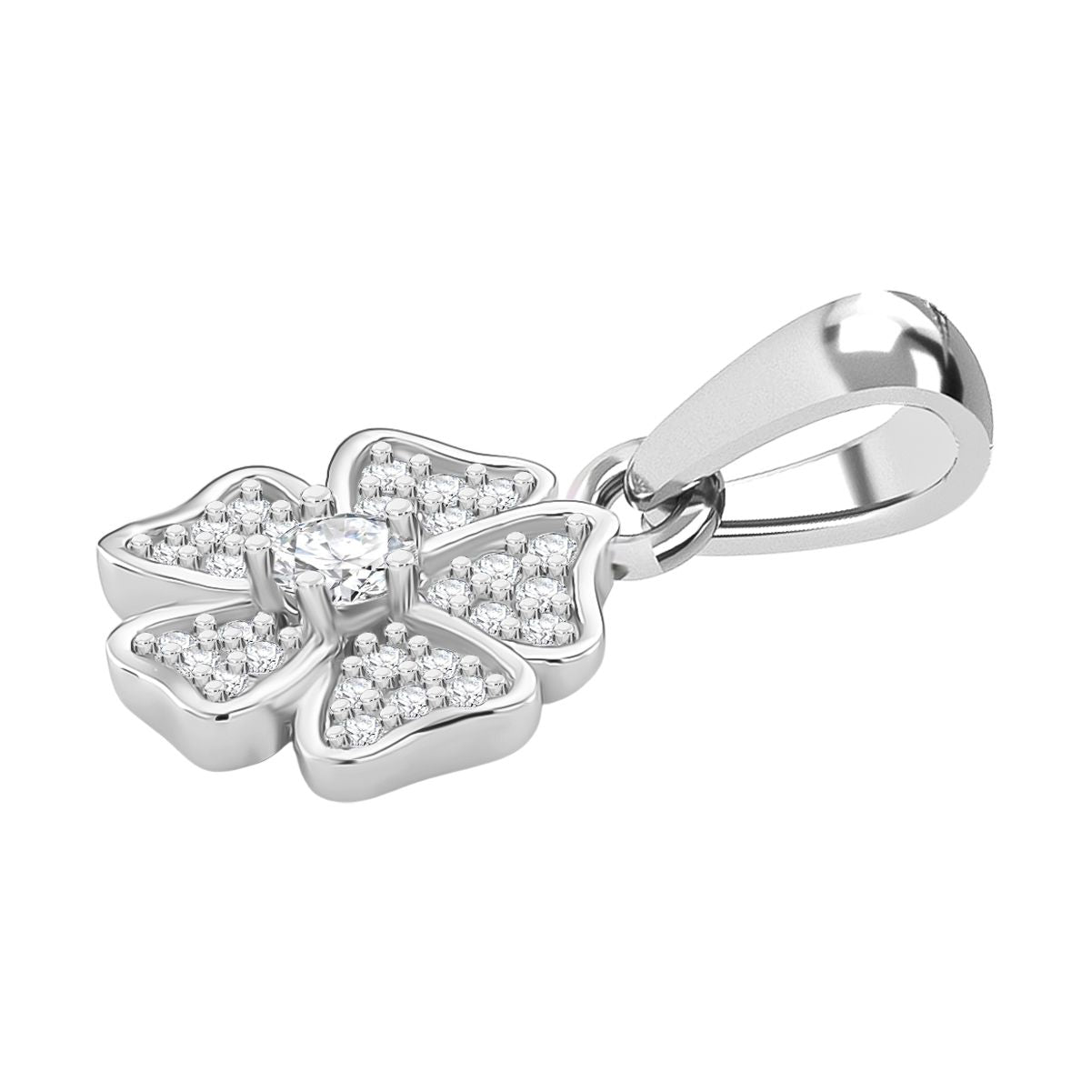 2er Set - Moissanit Anhänger und Ohrringe, 925 Silber rhodiniert ca. 0.58 ct