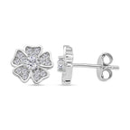 2er Set - Moissanit Anhänger und Ohrringe, 925 Silber rhodiniert ca. 0.58 ct