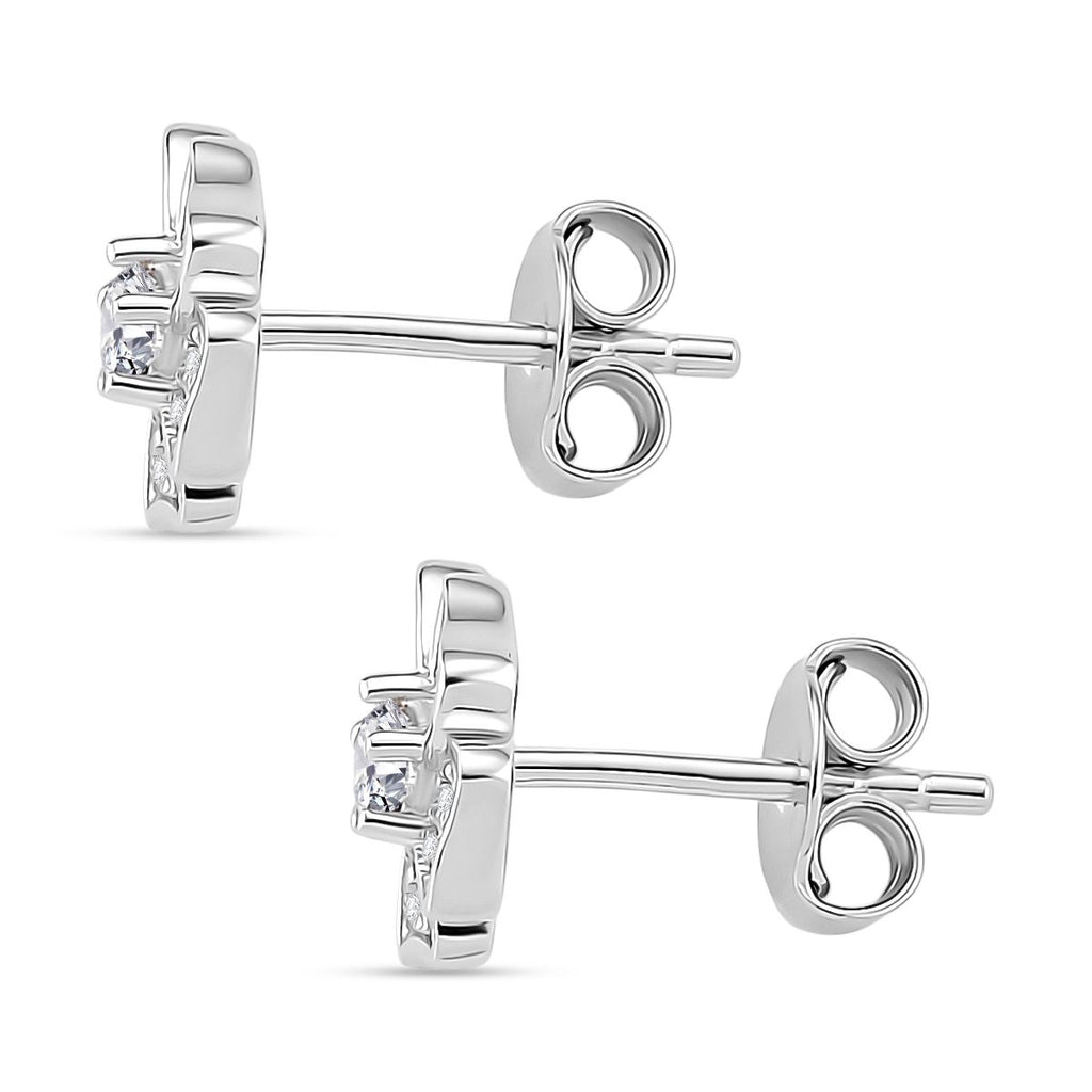 2er Set - Moissanit Anhänger und Ohrringe, 925 Silber rhodiniert ca. 0.58 ct