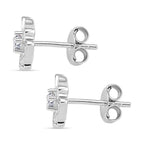 2er Set - Moissanit Anhänger und Ohrringe, 925 Silber rhodiniert ca. 0.58 ct