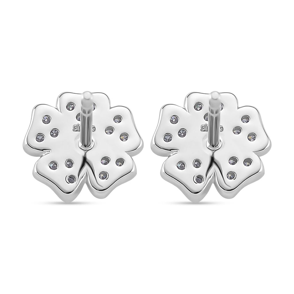 2er Set - Moissanit Anhänger und Ohrringe, 925 Silber rhodiniert ca. 0.58 ct