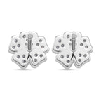 2er Set - Moissanit Anhänger und Ohrringe, 925 Silber rhodiniert ca. 0.58 ct