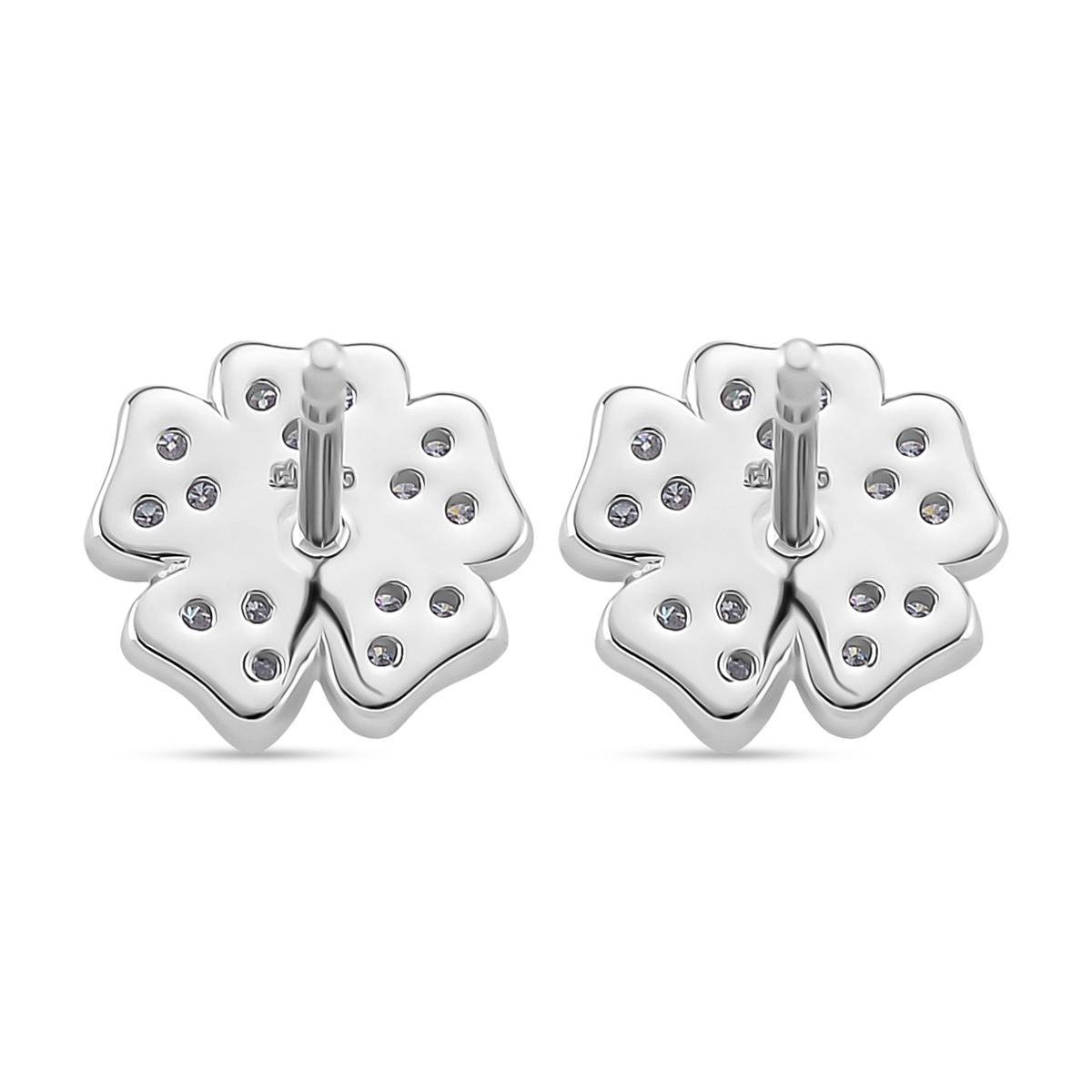 2er Set - Moissanit Anhänger und Ohrringe, 925 Silber rhodiniert ca. 0.58 ct