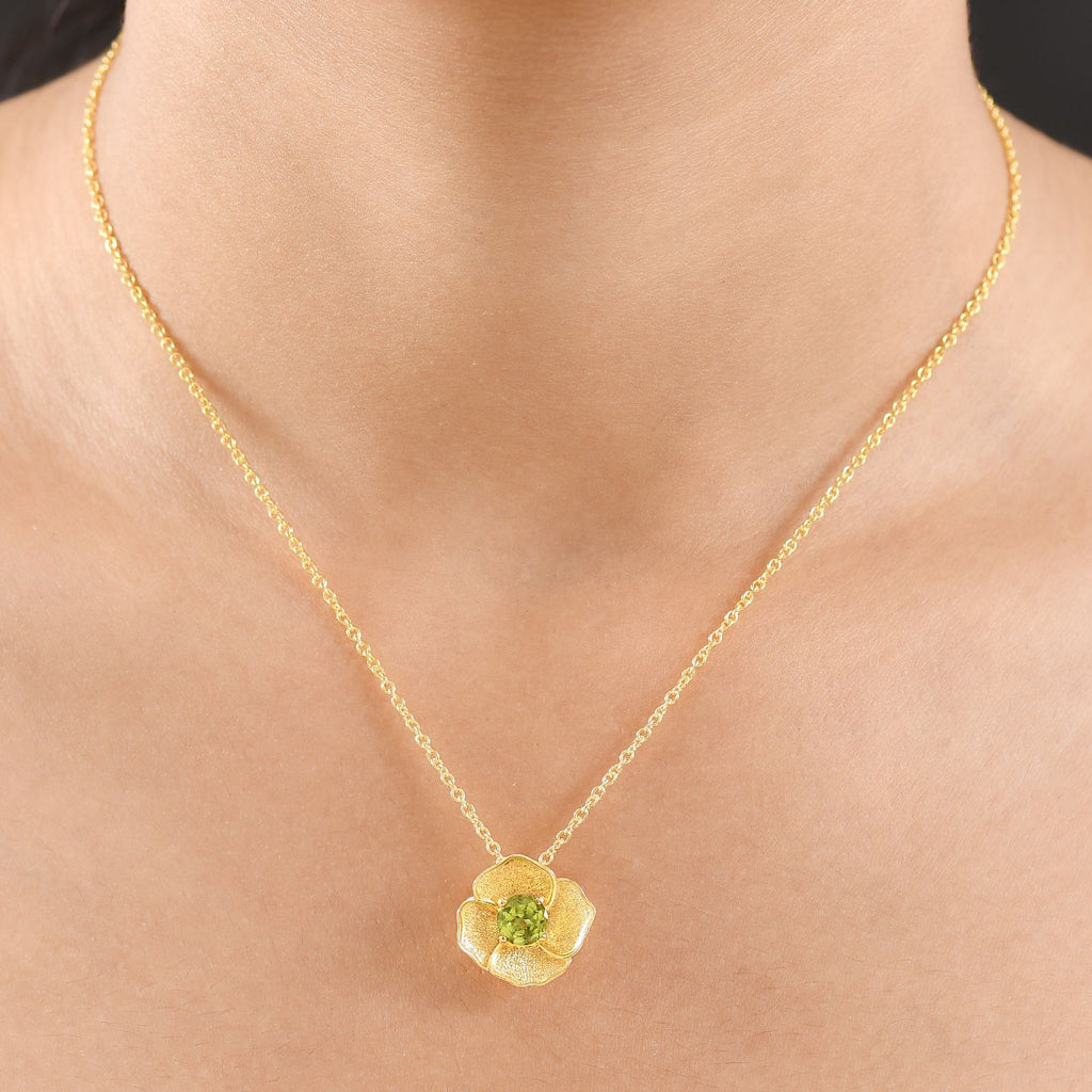 Peridot Schmuckset ca. 1.00 ct