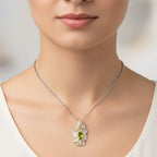 EVER TRUE Peridot Anhänger mit kette ca. 50 cm, Nickelfreies Messing ca. 0.82 ct