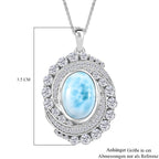 D'Joy Larimar, Weißer Zirkon Schmuckset ca. 45 cm 925 Silber rhodiniert ca. 10.59 ct