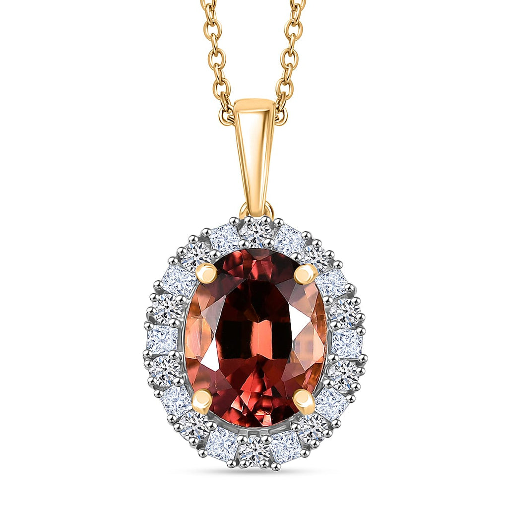 AAA Byzantinischer Turmalin, Lab Grown Diamant Schmuckset ca. 50 cm 417 Gold ca. 2,56 ct.