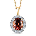 AAA Byzantinischer Turmalin, Lab Grown Diamant Schmuckset ca. 50 cm 417 Gold ca. 2,56 ct.