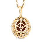 AAA Byzantinischer Turmalin, Lab Grown Diamant Schmuckset ca. 50 cm 417 Gold ca. 2,56 ct.